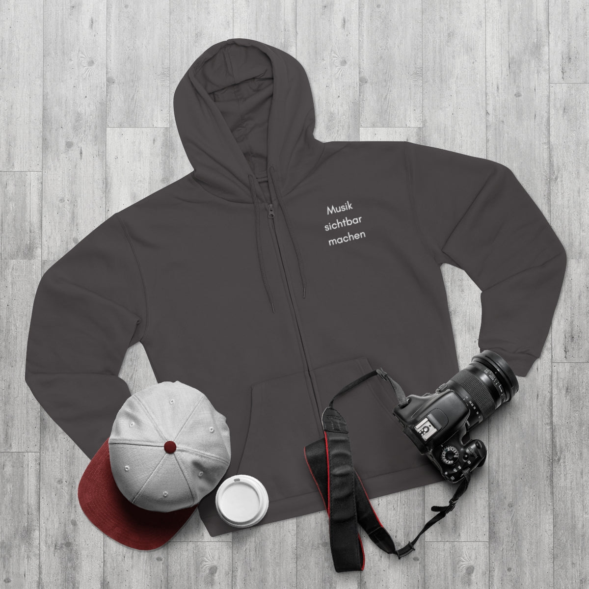 Sweat-Jacke mit Zipper "Musik sichtbar machen" für ERWACHSENE