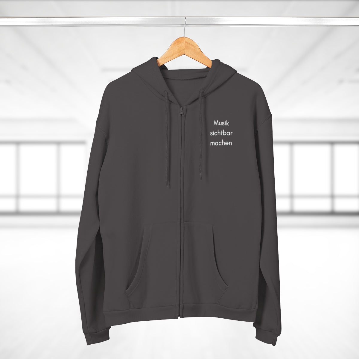 Sweat-Jacke mit Zipper "Musik sichtbar machen" für ERWACHSENE