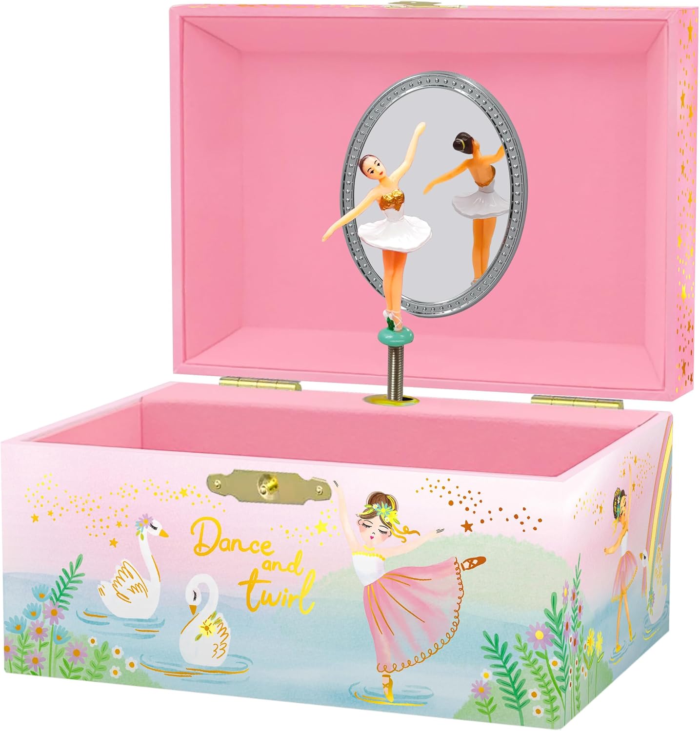 Schmuckschatulle mit Spieluhr & Spiegel – Ballerina Musik Box