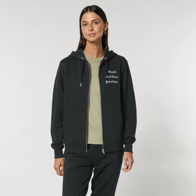Sweat-Jacke mit Zipper "Musik sichtbar machen" für ERWACHSENE