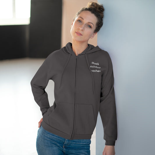 Sweat-Jacke mit Zipper "Musik sichtbar machen" für ERWACHSENE