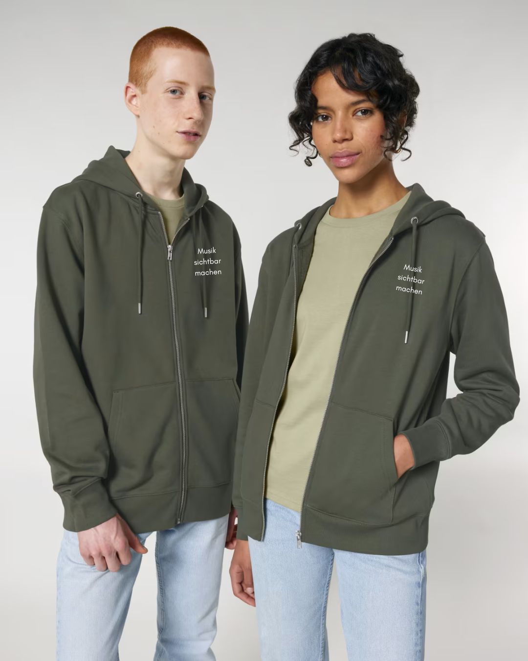 Sweat-Jacke mit Zipper "Musik sichtbar machen" für ERWACHSENE