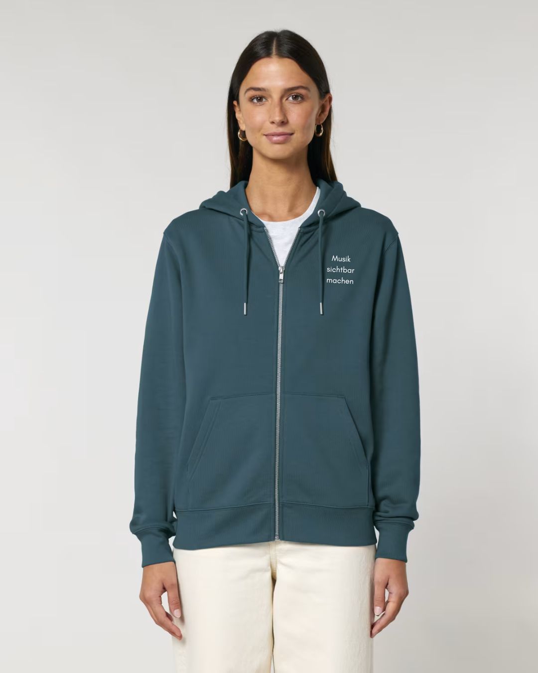 Sweat-Jacke mit Zipper "Musik sichtbar machen" für ERWACHSENE