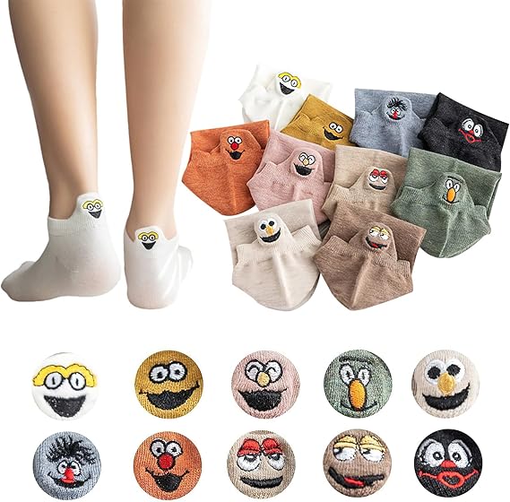 Smiley-Socken, bunt