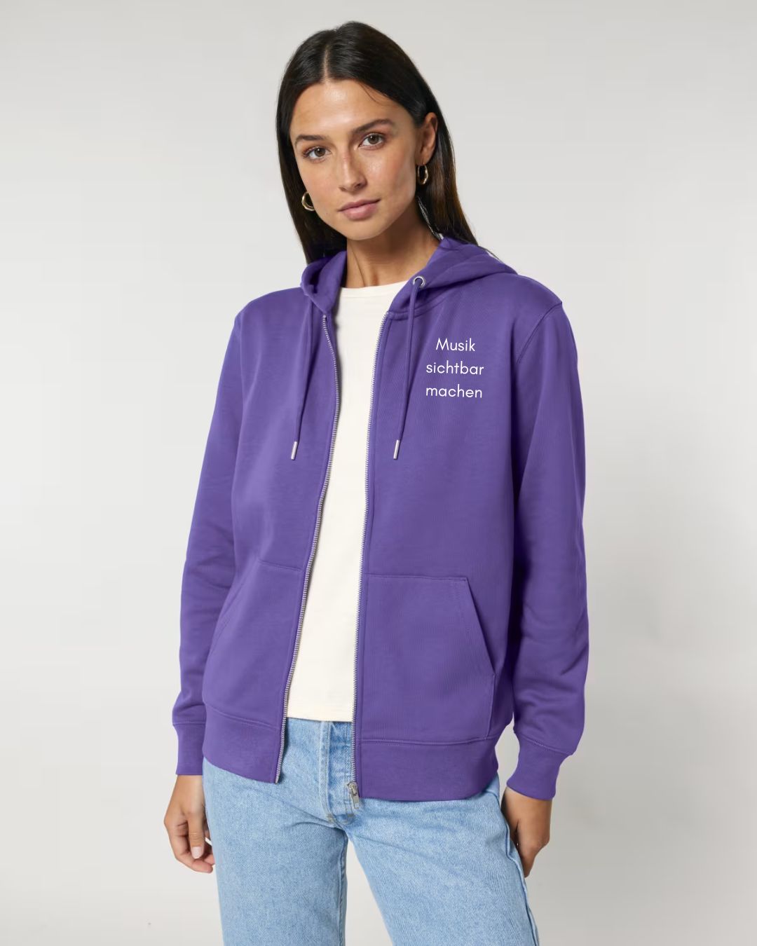 Sweat-Jacke mit Zipper "Musik sichtbar machen" für ERWACHSENE