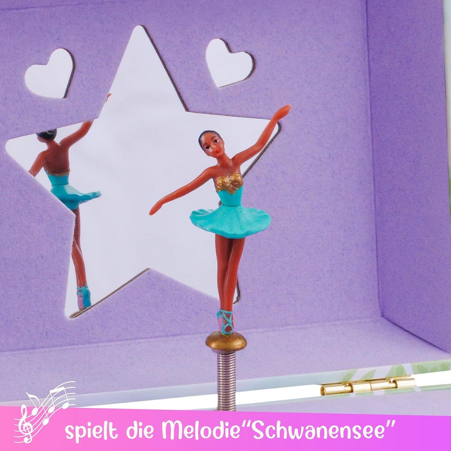 Schmuckschatulle mit Spieluhr & Spiegel – Ballerina Musik Box
