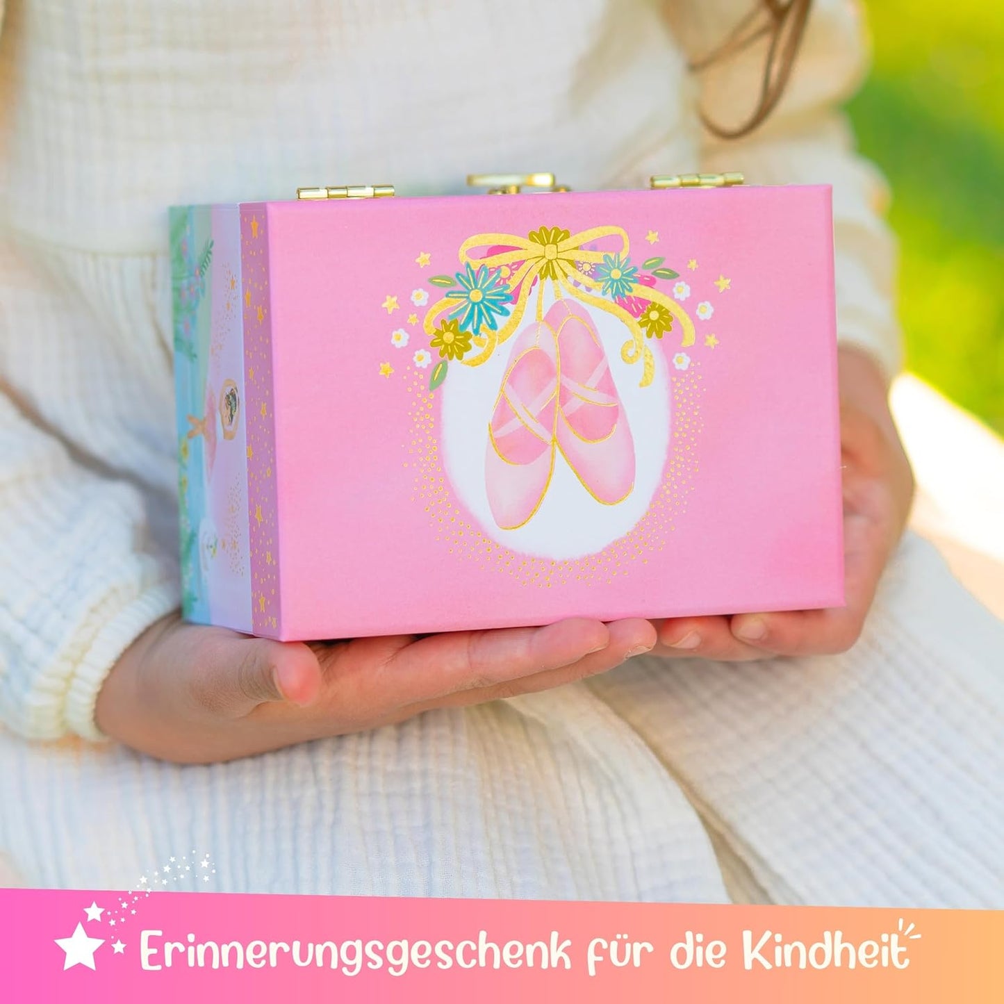 Schmuckschatulle mit Spieluhr & Spiegel – Ballerina Musik Box