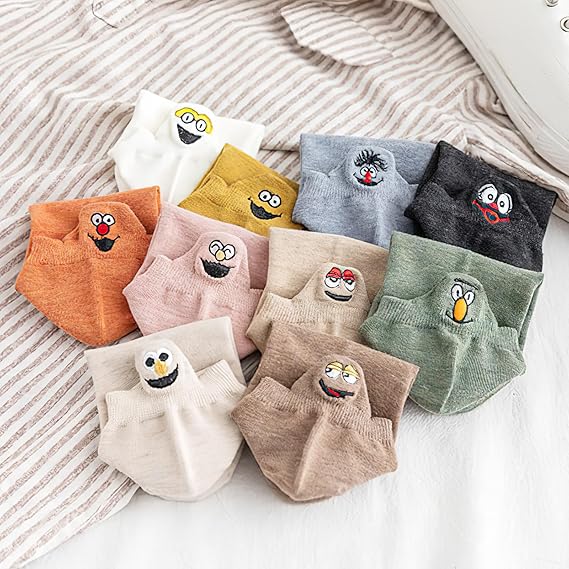 Smiley-Socken, bunt