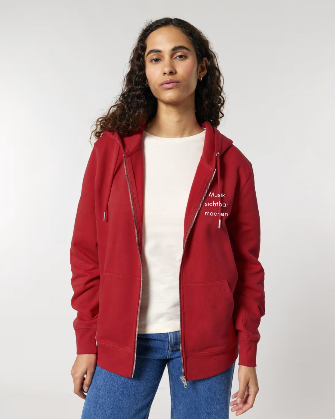 Sweat-Jacke mit Zipper "Musik sichtbar machen" für ERWACHSENE