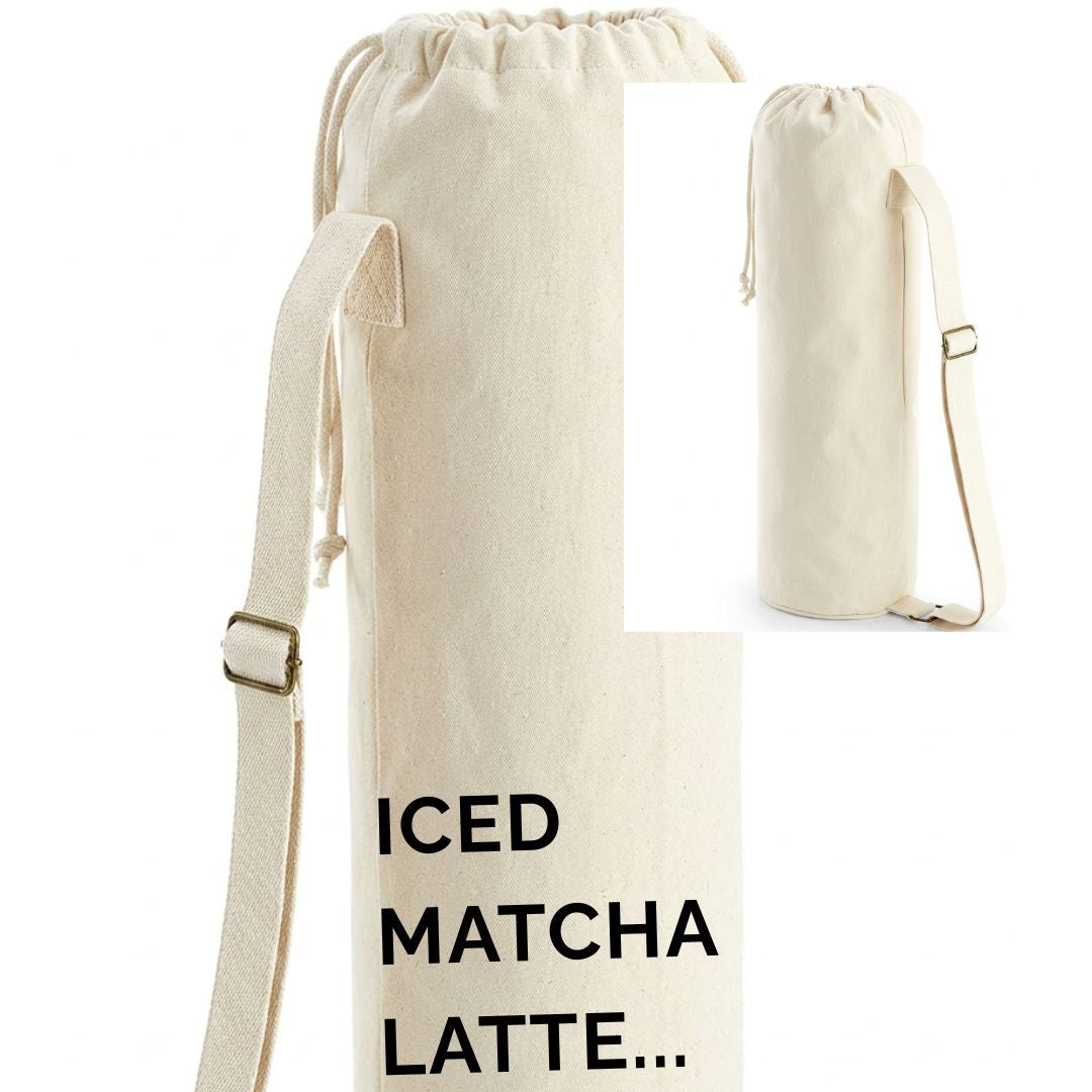 EarthAware® Organic Yoga Mat Bag "Iced Matcha Latte..."
