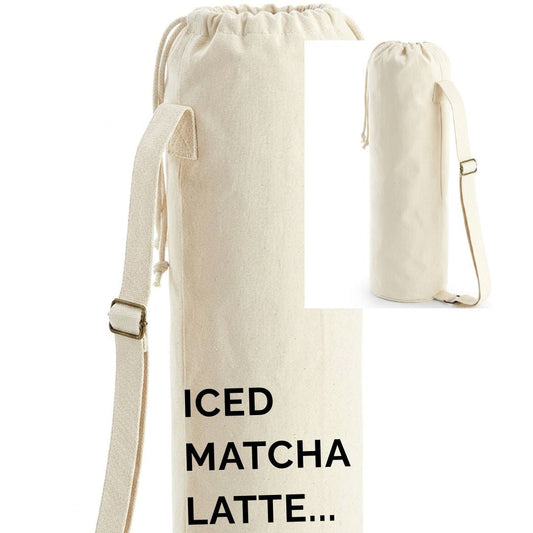 EarthAware® Organic Yoga Mat Bag "Iced Matcha Latte..."