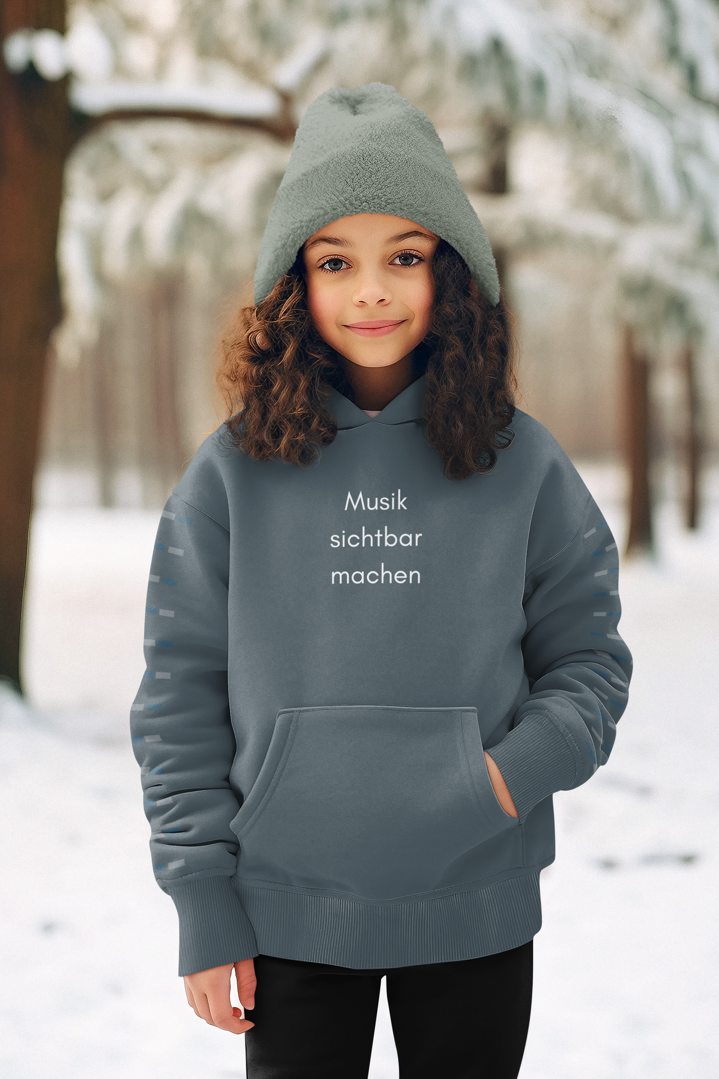 Hoodie-Sweater "Musik sichtbar machen" für KIDS